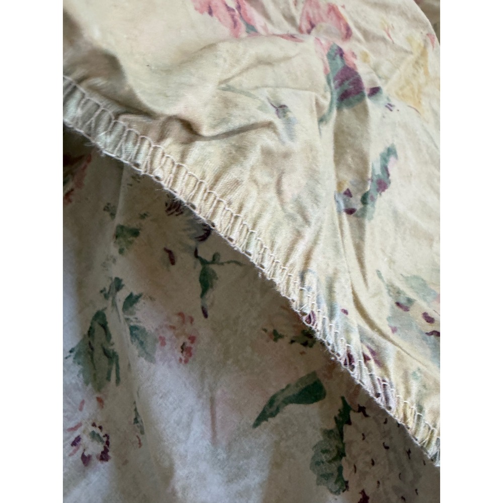 Vintage Ralph Lauren Francesca Twin Fitted Sheet Floral Cotton USA